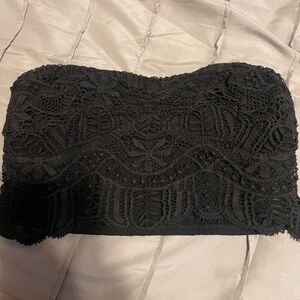 Free People FP One Lumi Elegant Black Lace Bandeau Top‎ S